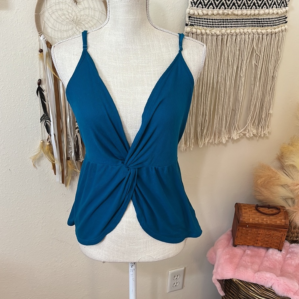 Turquoise Express Top / Adjustable Straps/ Size S… - image 1